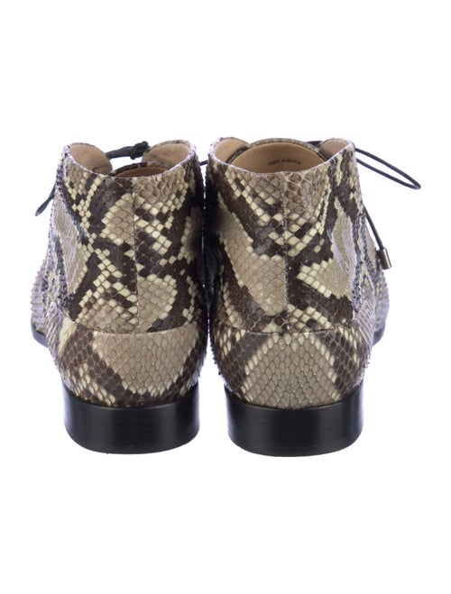 Alexandre Birman Leather Animal Print Lace-Up Boots