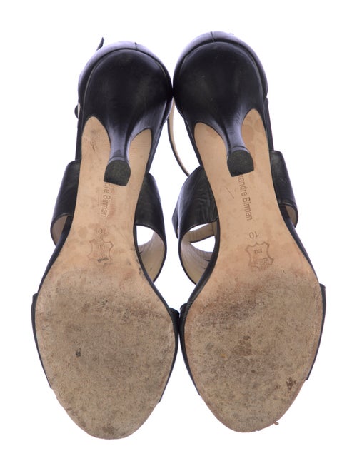 Alexandre Birman Leather Animal Print T-Strap Pumps