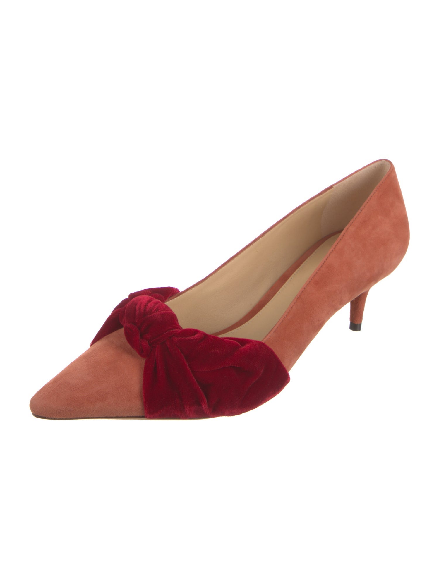 Alexandre Birman Suede Colorblock Pattern Pumps