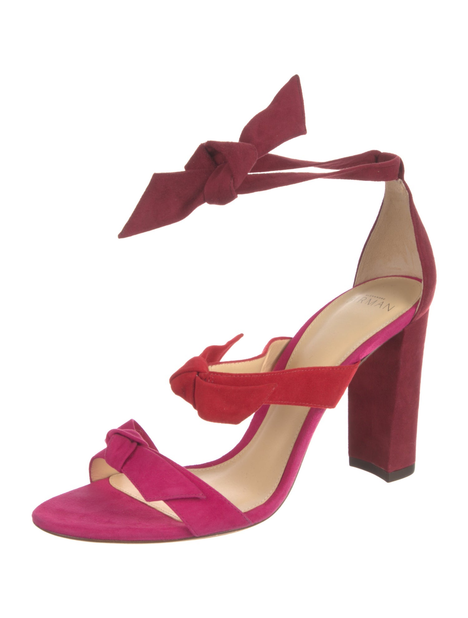 Alexandre Birman Suede T-Strap Pumps