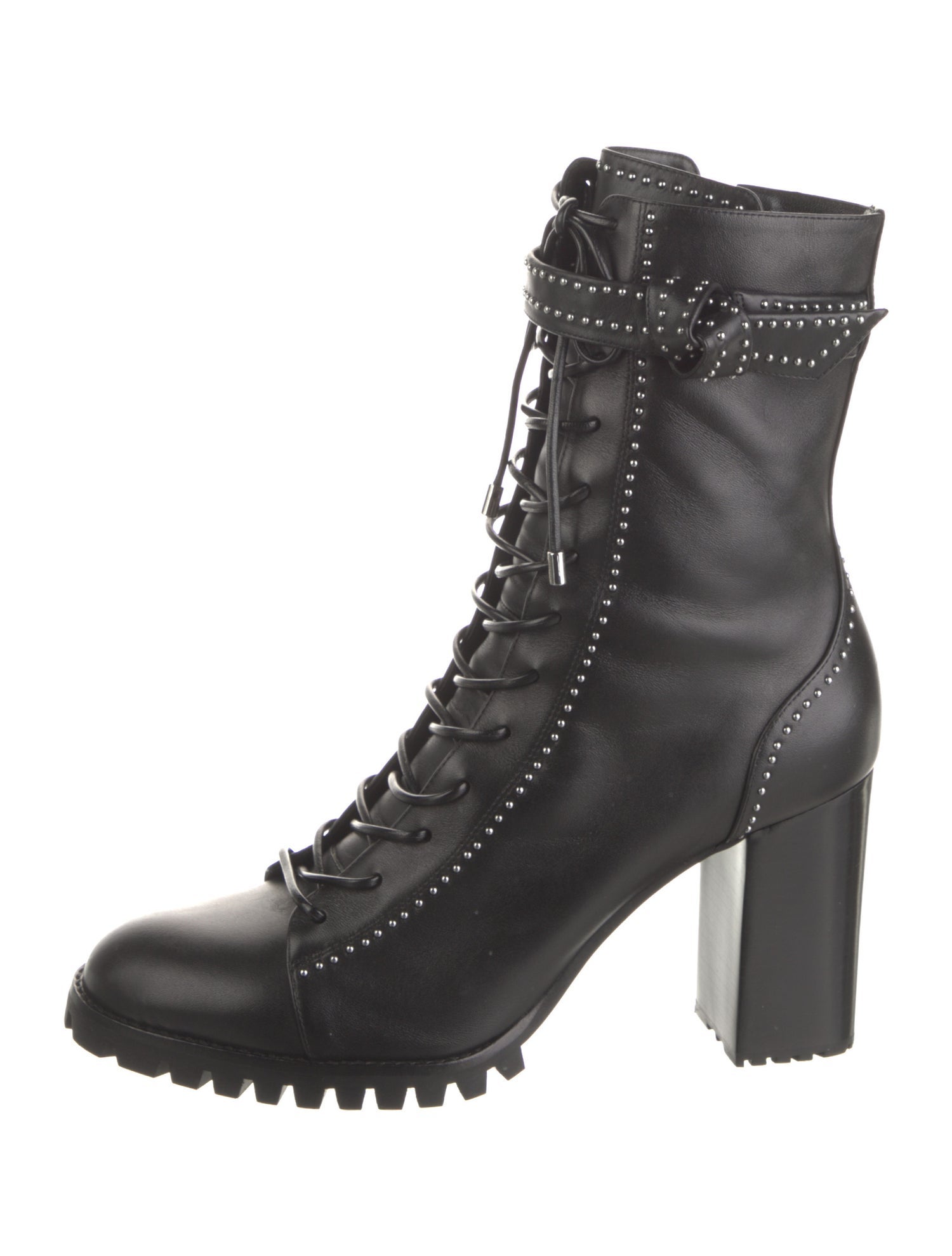 Alexandre Birman Leather Combat Boots