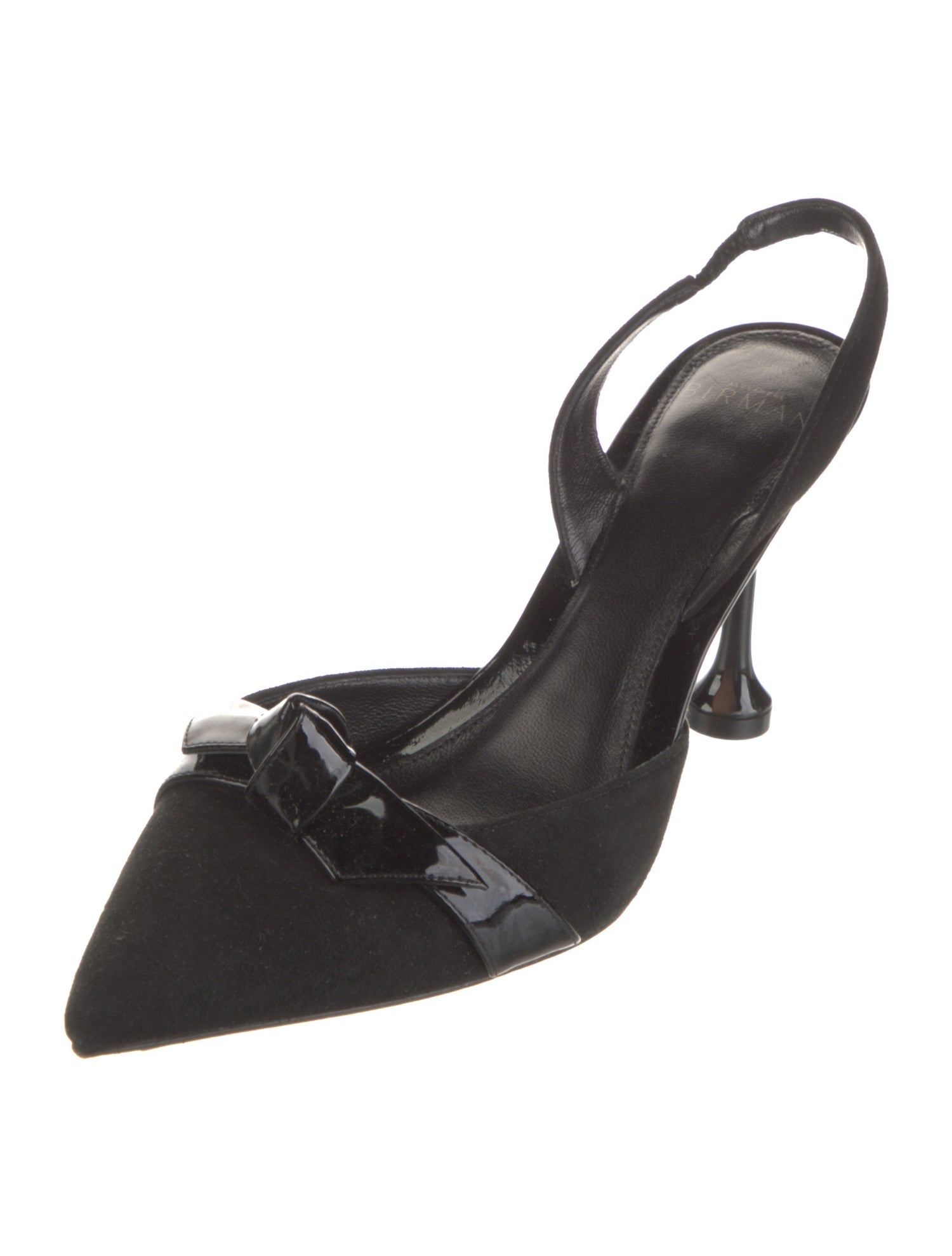 Alexandre Birman Suede Bow Accents Slingback Pumps