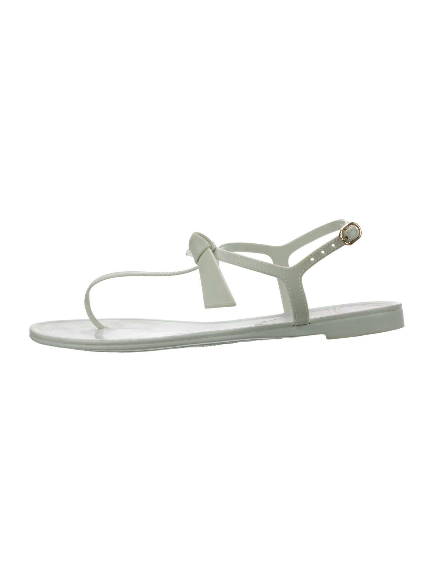 Alexandre Birman Bow Accents T-Strap Sandals