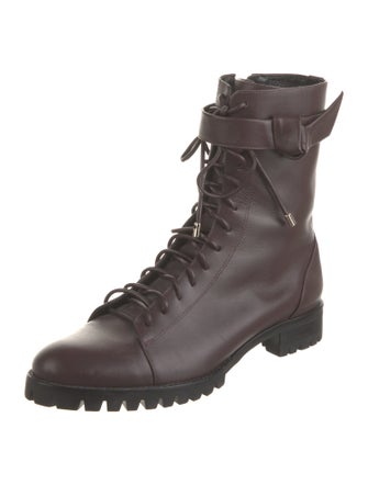 Alexandre Birman Leather Combat Boots