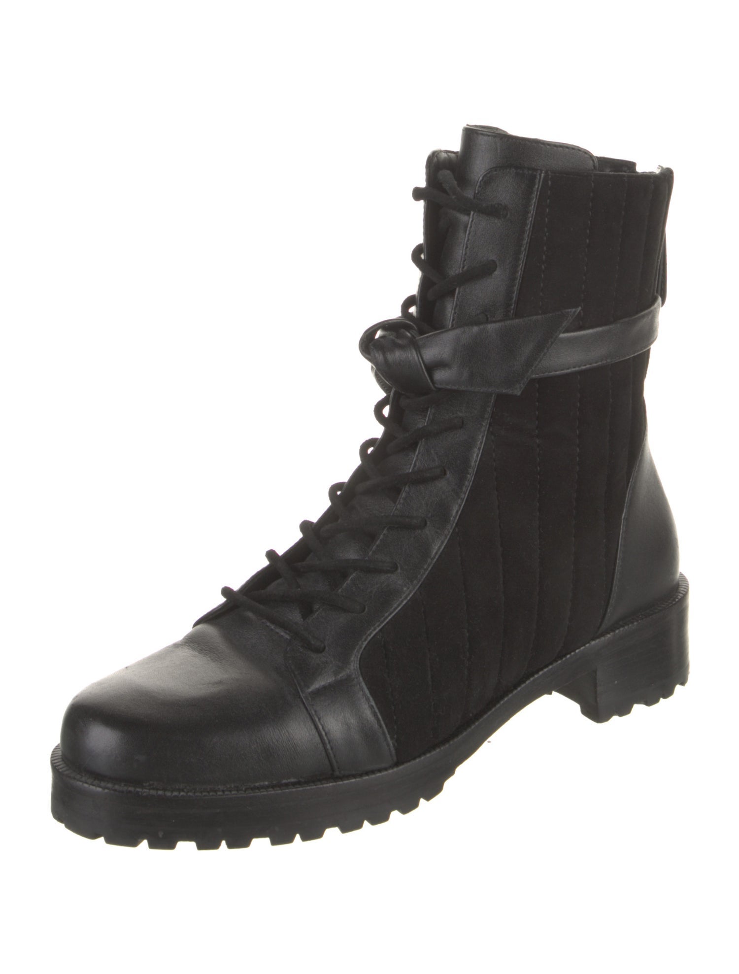 Alexandre Birman Velvet Combat Boots