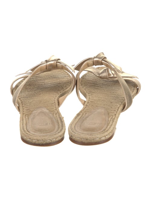 Alexandre Birman Leather Bow Accents Slides