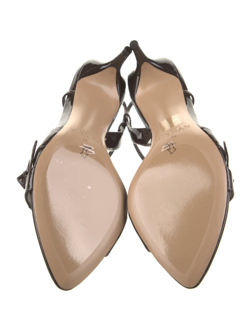 Alexandre Birman Patent Leather Cutout Accent Slingback Sandals
