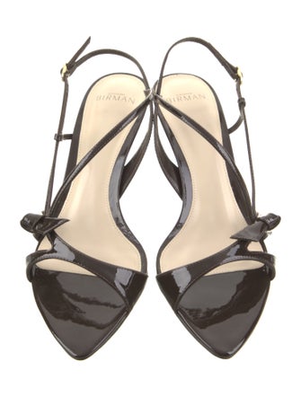 Alexandre Birman Patent Leather Slingback Sandals