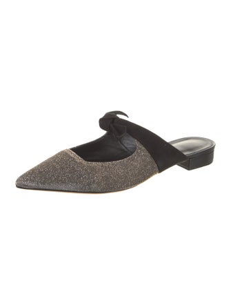 Alexandre Birman Leather Beaded Accents Mules