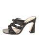 Alexandre Birman Leather Bow Accents Slides