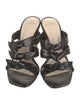 Alexandre Birman Leather Bow Accents Slides