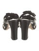 Alexandre Birman Leather Bow Accents Slides