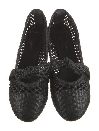 Alexandre Birman Straw Bow Accents Moccasins