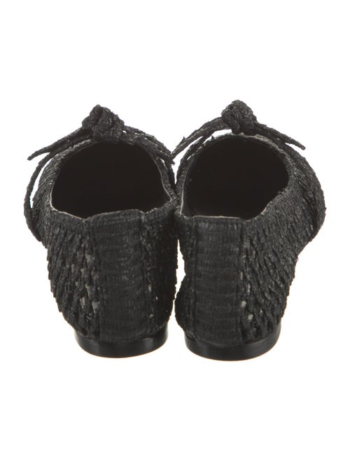 Alexandre Birman Straw Bow Accents Moccasins