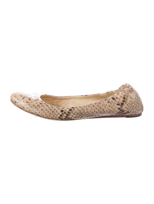 Alexandre Birman Snakeskin Animal Print Ballet Flats