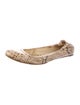 Alexandre Birman Snakeskin Animal Print Ballet Flats