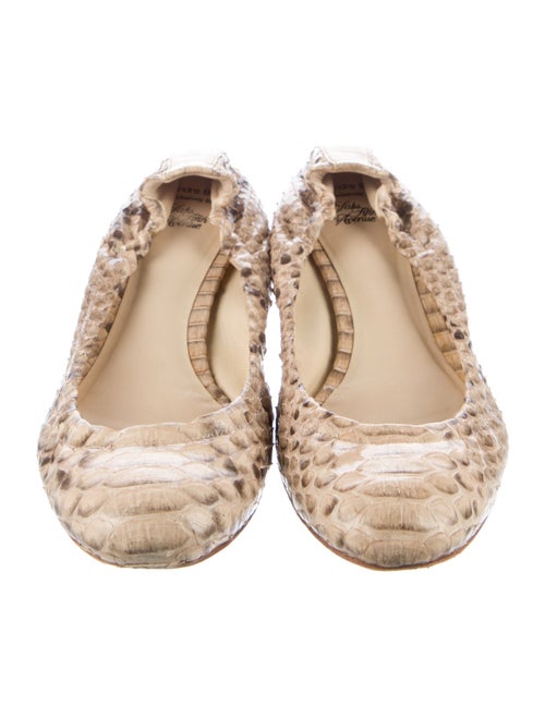 Alexandre Birman Snakeskin Animal Print Ballet Flats