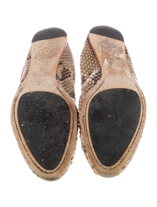 Alexandre Birman Snakeskin Animal Print Ballet Flats