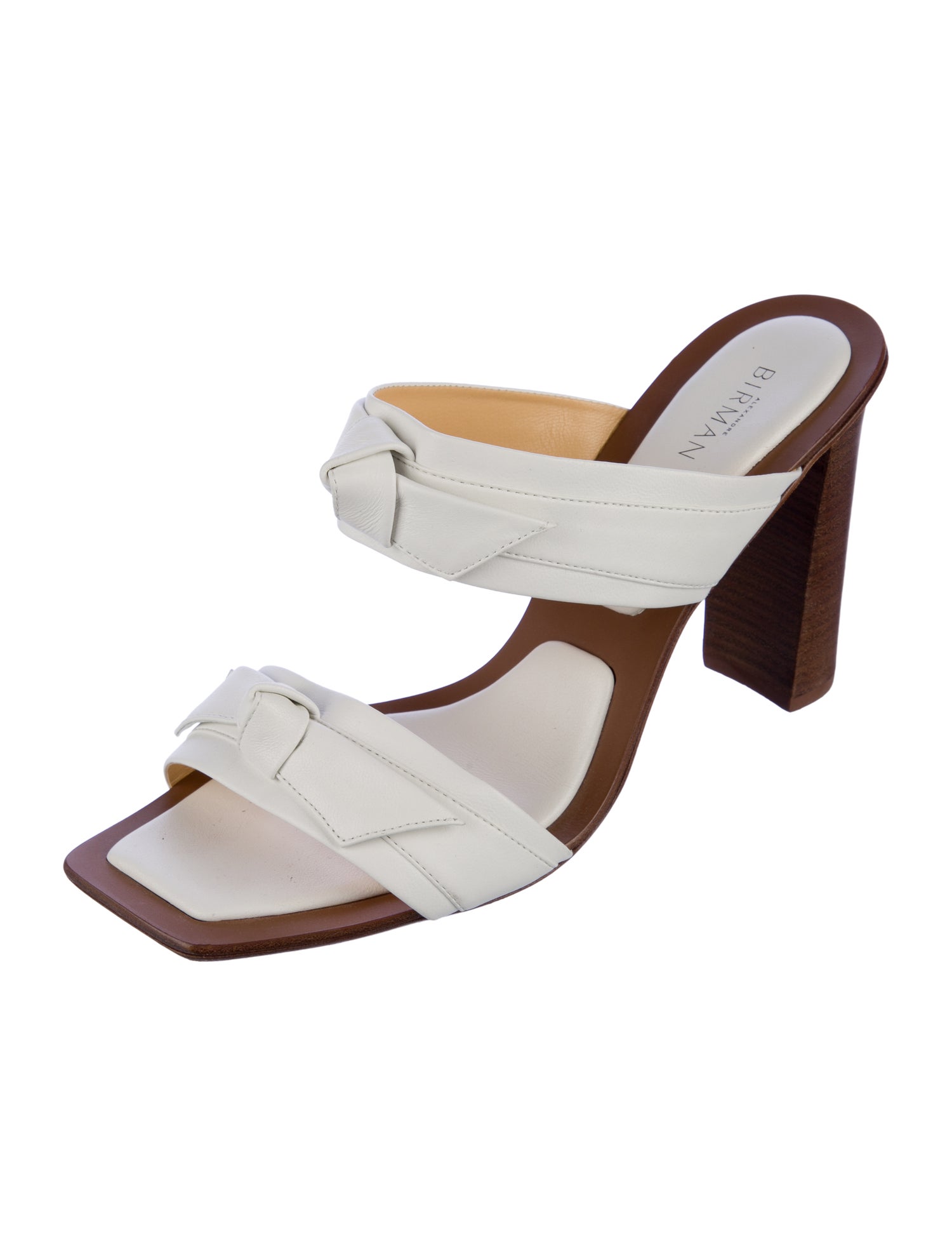 Alexandre Birman Leather Bow Accents Slingback Sandals