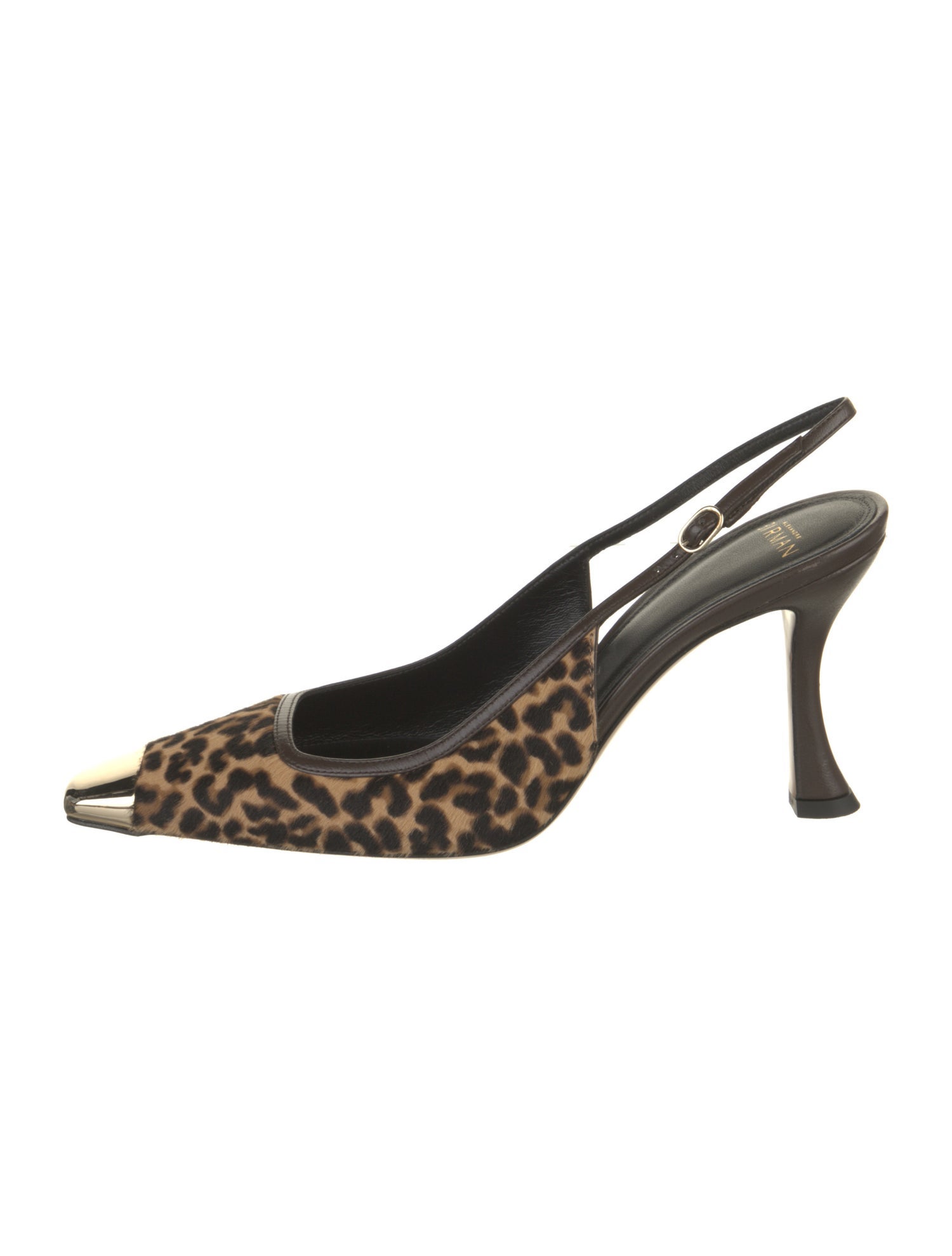 Alexandre Birman Leather Animal Print Slingback Pumps