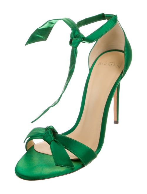Alexandre Birman Satin Bow Accents T-Strap Sandals