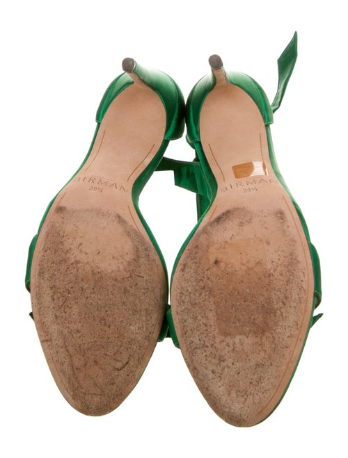 Alexandre Birman Satin Bow Accents T-Strap Sandals