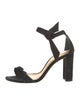 Alexandre Birman Suede Bow Accents Sandals