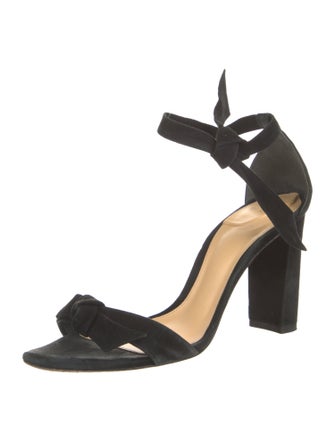 Alexandre Birman Suede Bow Accents Sandals