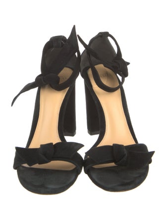 Alexandre Birman Suede Bow Accents Sandals