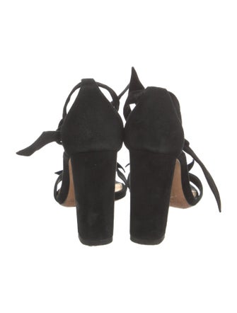 Alexandre Birman Suede Bow Accents Sandals