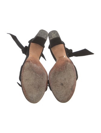 Alexandre Birman Suede Bow Accents Sandals