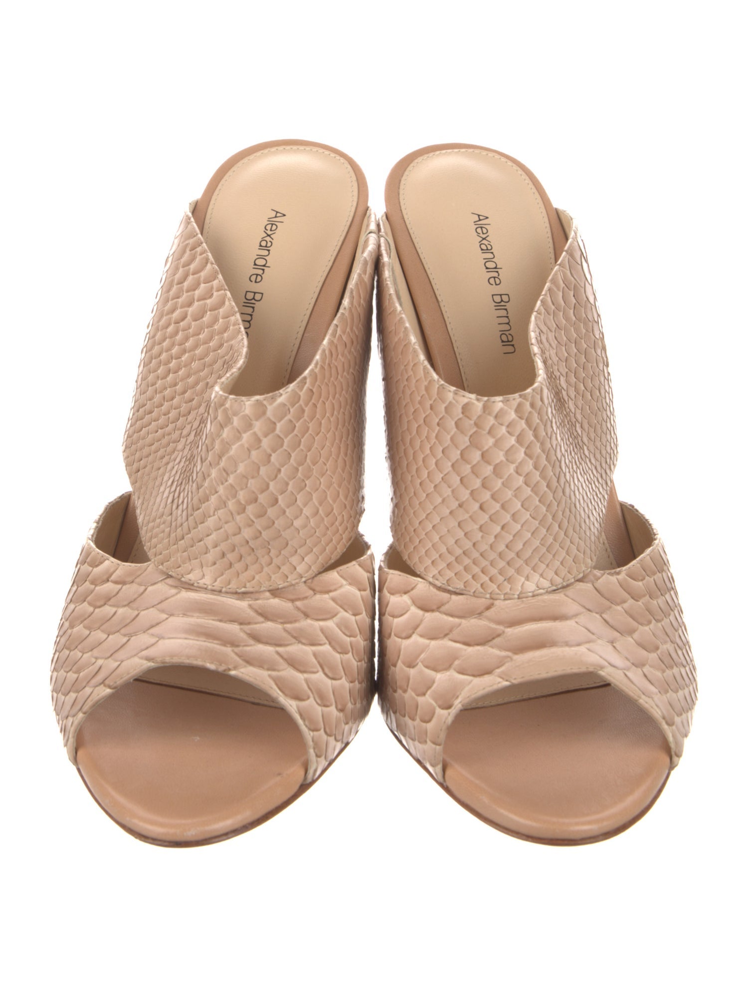 Alexandre Birman Snakeskin Slides