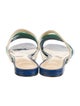 Alexandre Birman Leather Colorblock Pattern Slides