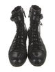 Alexandre Birman Embossed Leather Printed Combat Boots