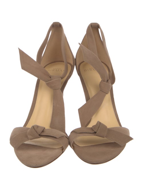 Alexandre Birman Suede Bow Accents Sandals