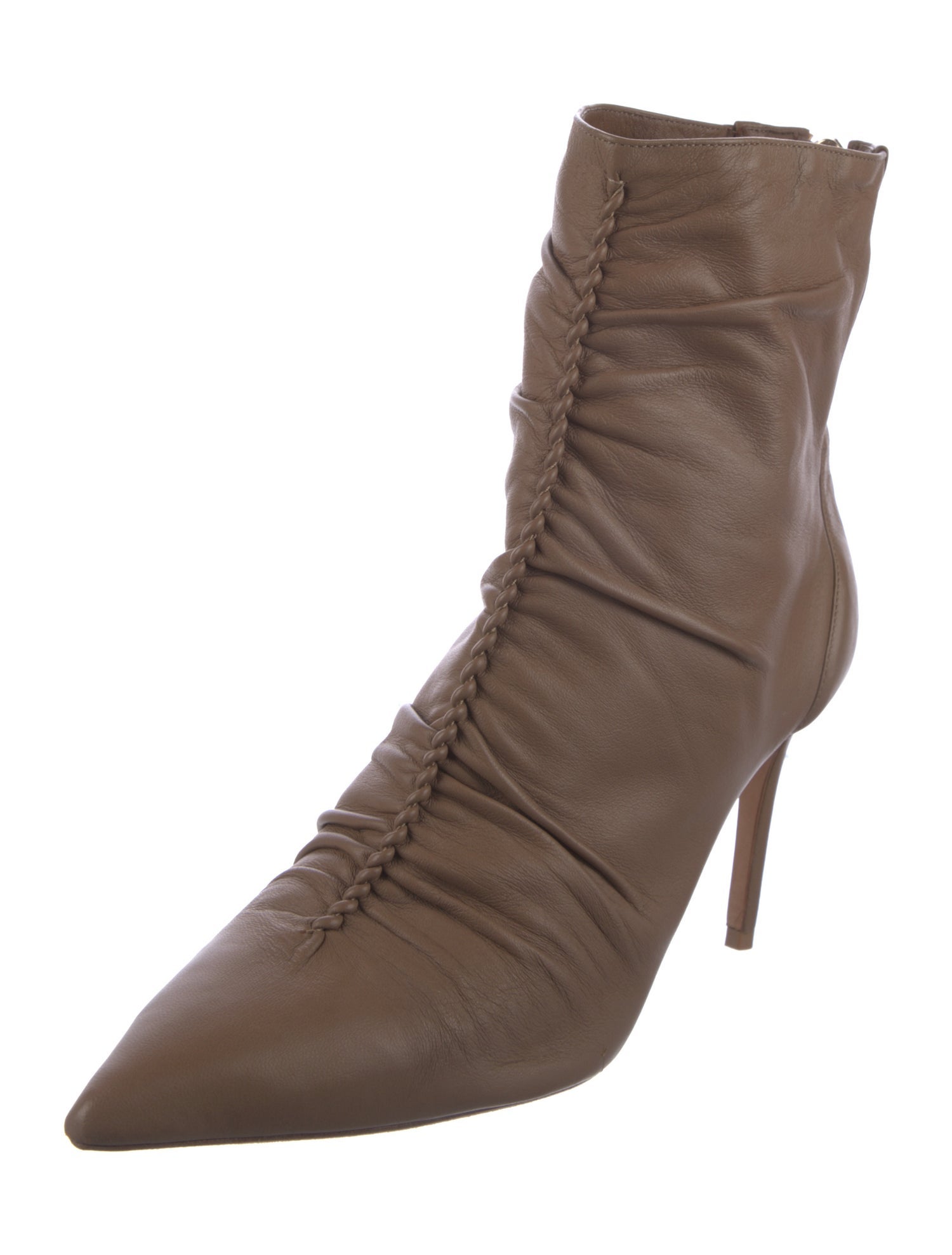 Alexandre Birman Leather Braided Accents Boots