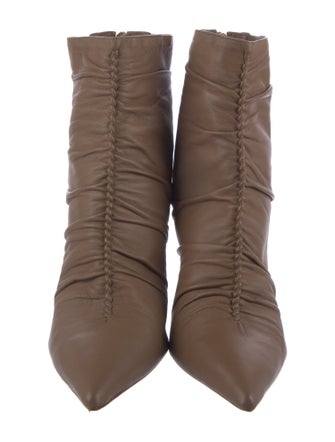 Alexandre Birman Leather Braided Accents Boots