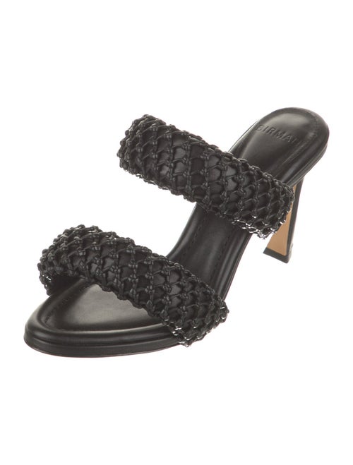 Alexandre Birman Leather Braided Accents Slides