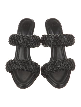 Alexandre Birman Leather Braided Accents Slides