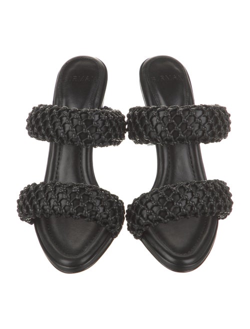 Alexandre Birman Leather Braided Accents Slides