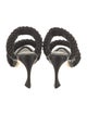 Alexandre Birman Leather Braided Accents Slides