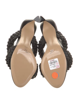 Alexandre Birman Leather Braided Accents Slides