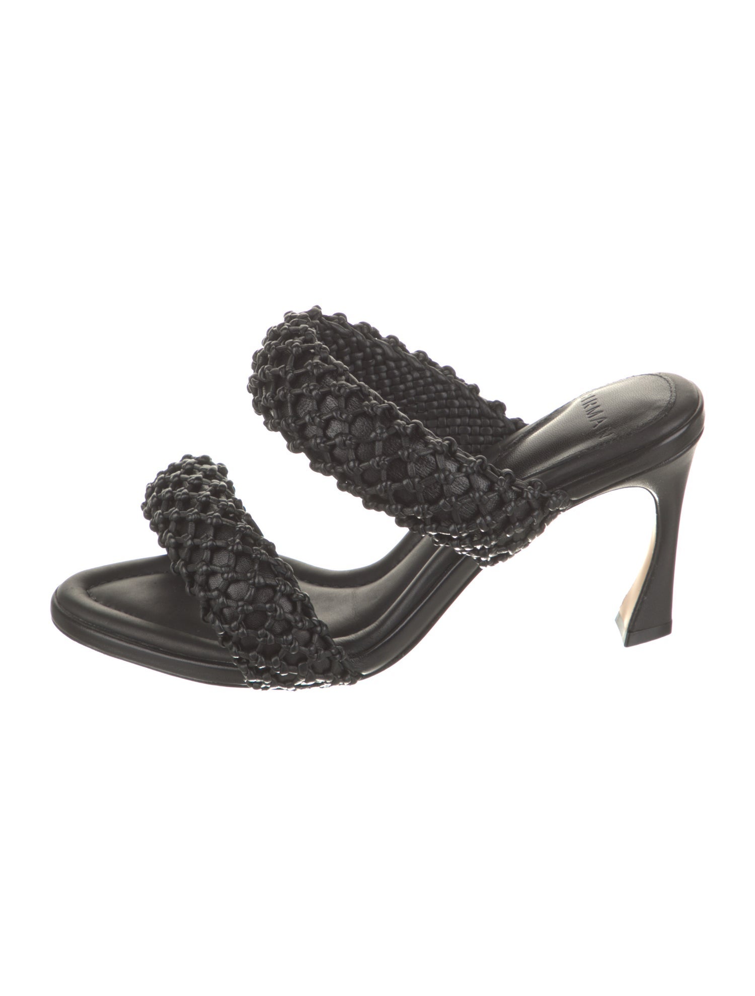 Alexandre Birman Leather Braided Accents Slides