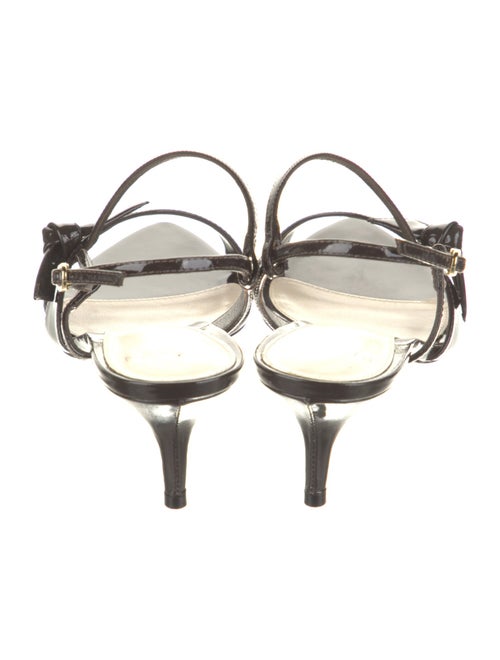 Alexandre Birman Patent Leather Leather Trim Embellishment Slingback Sandals