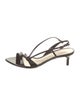 Alexandre Birman Patent Leather Animal Print Slingback Sandals