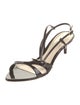 Alexandre Birman Patent Leather Animal Print Slingback Sandals