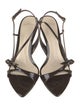 Alexandre Birman Patent Leather Animal Print Slingback Sandals