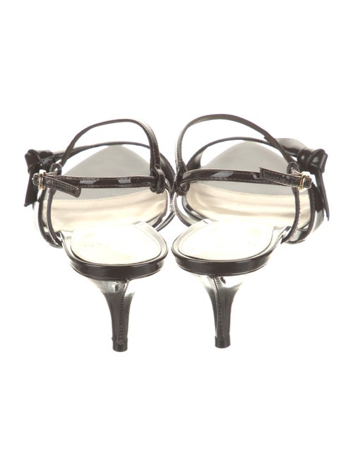 Alexandre Birman Patent Leather Animal Print Slingback Sandals