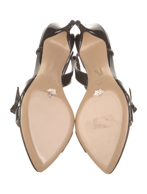 Alexandre Birman Patent Leather Animal Print Slingback Sandals