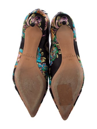 Alexandre Birman Satin Floral Print Boots